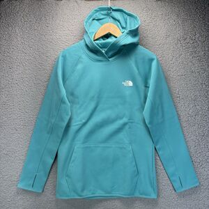 The North Face Women's L Hoodie Run Chicago Aqua‎ Blue Pullover Oct 8 2011 NWT